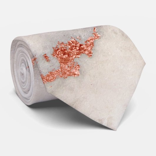 Cravate Texture rose de marbre d'or (Roulé)