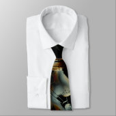 Cravate texture satinée foncée écaillée grondé tissu numér (Attaché)