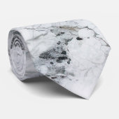Cravate Textures en pierre blanche série 5 (Roulé)