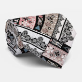 Cravate Thaillow Tribal ethno traditionnel géométrique (Roulé)