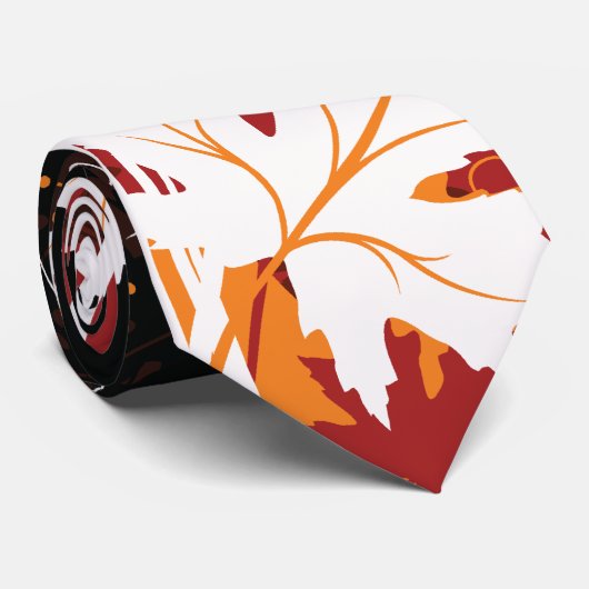 Cravate Thanksgiving automne feuilles érable produits pers (Roulé)