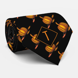 Cravate Thanksgiving   Halloween   PUMPKIN   Monogram