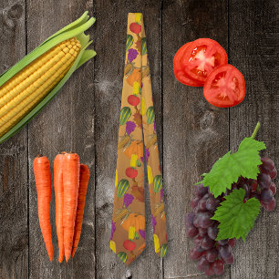Cravate Thanksgiving Harvest Pattern