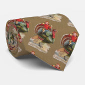 Cravate Thanksgiving Turquie Drôle salutations Vintages (Roulé)