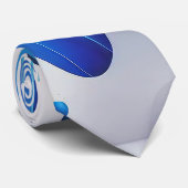 Cravate The Architectural Blue Modernist Statement Tie (Roulé)