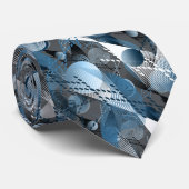 Cravate The blue and the gray. Abstraction. (Roulé)