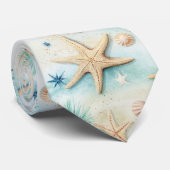 Cravate Thème de plage de Starfish & Seashells inspiré de  (Roulé)