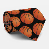 Cravate Thème du basket-ball des hommes (Roulé)