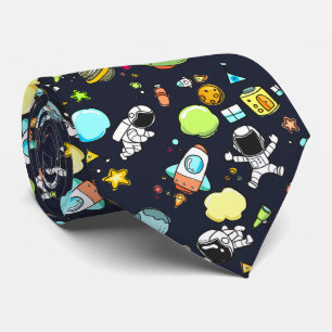 Cravate Thème spatial cool - Astronauts & Rocket Ships