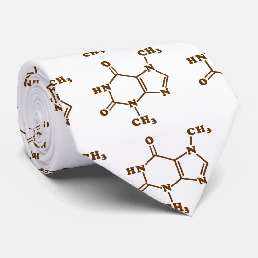 Cravate Théobromine au chocolat Formule chimique moléculai (Roulé)