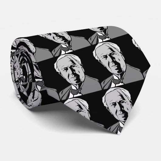 Cravate Thomas Edison - vrai génie (Roulé)