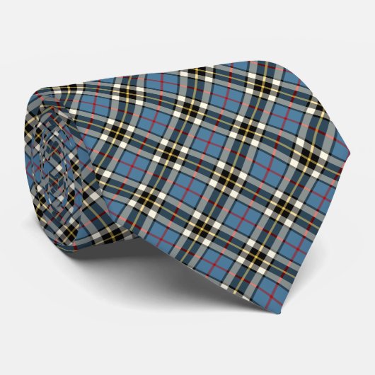 Cravate Thompson Clan Bleu Robe Formelle Tartan (Roulé)