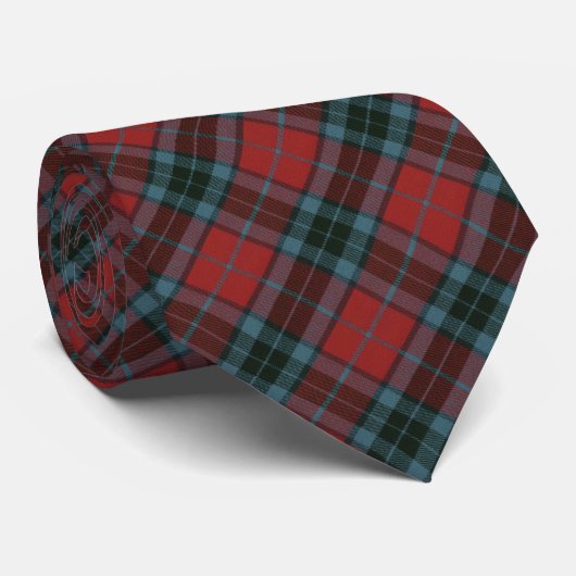 Cravate Thompson Red Modern Original Scottish Tartan (Roulé)