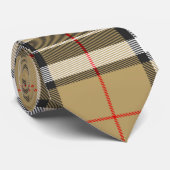 Cravate Thomson Camel Tartan Plaid Motif de la mode famili (Roulé)
