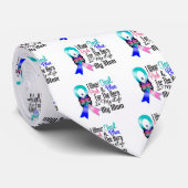 Cravate Thyroid Cancer Ribbon Hero Ma maman (Roulé)