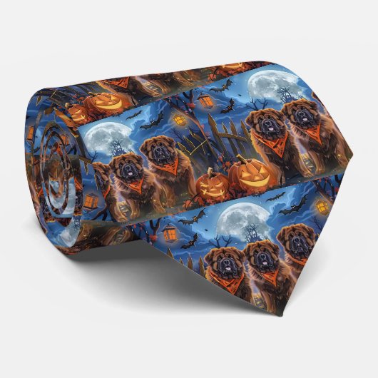 Cravate Tibetan Mastiff Halloween Épouvantable (Roulé)