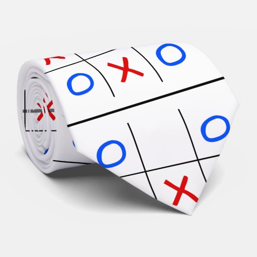 Cravate Tic tac orteil motif (Roulé)