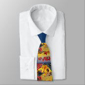 Cravate Tie 4 juillet avec impression Oncle Sam (Attaché)