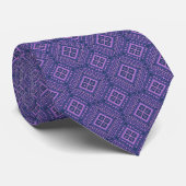 Cravate Tie à col abstrait violet (Roulé)