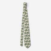Cravate Tie à col classique floral roses blanches formelle (Dos)