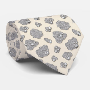 Cravate Tie à col en faux soie pailleté à motif vache Co