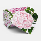 Cravate Tie à col hydrangea rose (Roulé)