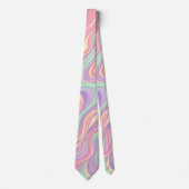 Cravate Tie à col pastel doux éclair abstrait (Devant)