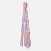 Cravate Tie à col pastel doux éclair abstrait (Dos)