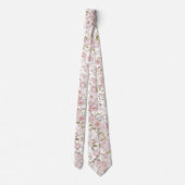 Cravate Tie à col Pivoines Rosées (Dos)