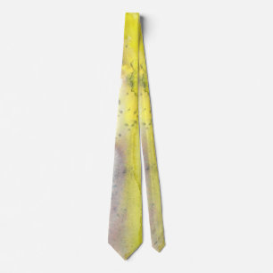 Cravate Tie à lavis de couleur pastel en citron et brume