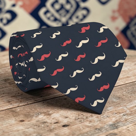 Cravate Tie à motif de moustache