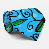 Cravate Tie à motif floral abstrait (Roulé)