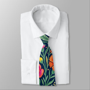 Cravate Tie à motif floral abstrait d'œillets