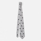Cravate TIE à motif floral noir et blanc (Dos)