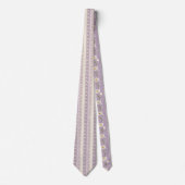 Cravate Tie à motif floral violet de printemps (Devant)