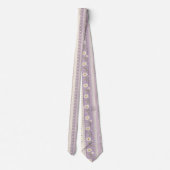 Cravate Tie à motif floral violet de printemps (Dos)