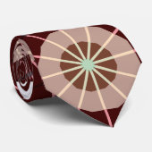 Cravate Tie à motif géométrique aux couleurs Mousse de Moc (Roulé)