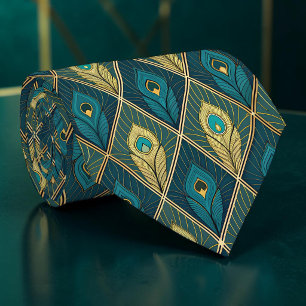 Cravate Tie à motif Paon Poule