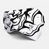 Cravate Tie à motif unique Black Roses (Roulé)