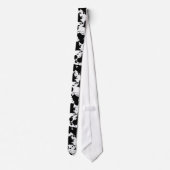 Cravate Tie à motif unique éclaboussures noires (Dos)