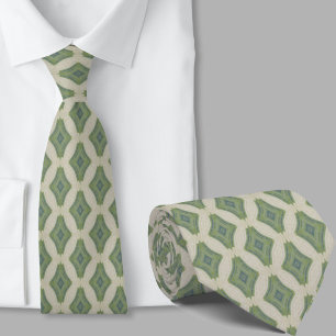 Cravate Tie à motif vert sauge artistique moderne