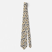 Cravate Tie à paillettes en faux soie à impression de vach (Devant)
