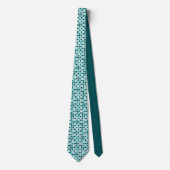 Cravate Tie à pois rétro sarcelle (Devant)