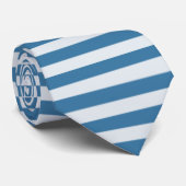 Cravate Tie à rayure horizontale bleue (Roulé)