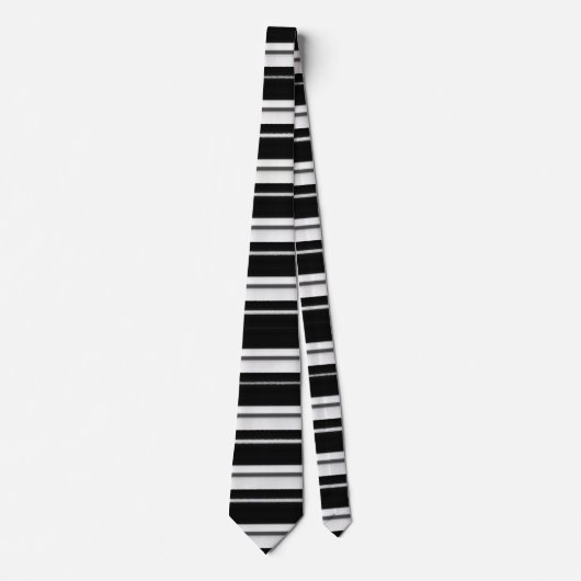Cravate Tie à rayure noire – Accessoire moderne audacieux (Devant)