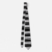 Cravate Tie à rayure noire – Accessoire moderne audacieux (Dos)