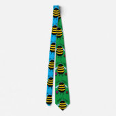 Cravate Tie Abeille Cartoon Bee Happy (Dos)