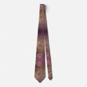 Cravate Tie abstrait automnal marron violet (Devant)