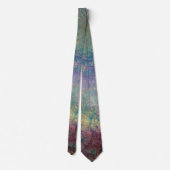 Cravate Tie abstrait col de paon bleu violet (Dos)