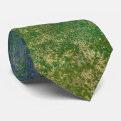Cravate Tie abstrait couleur paon vert bleu (Roulé)